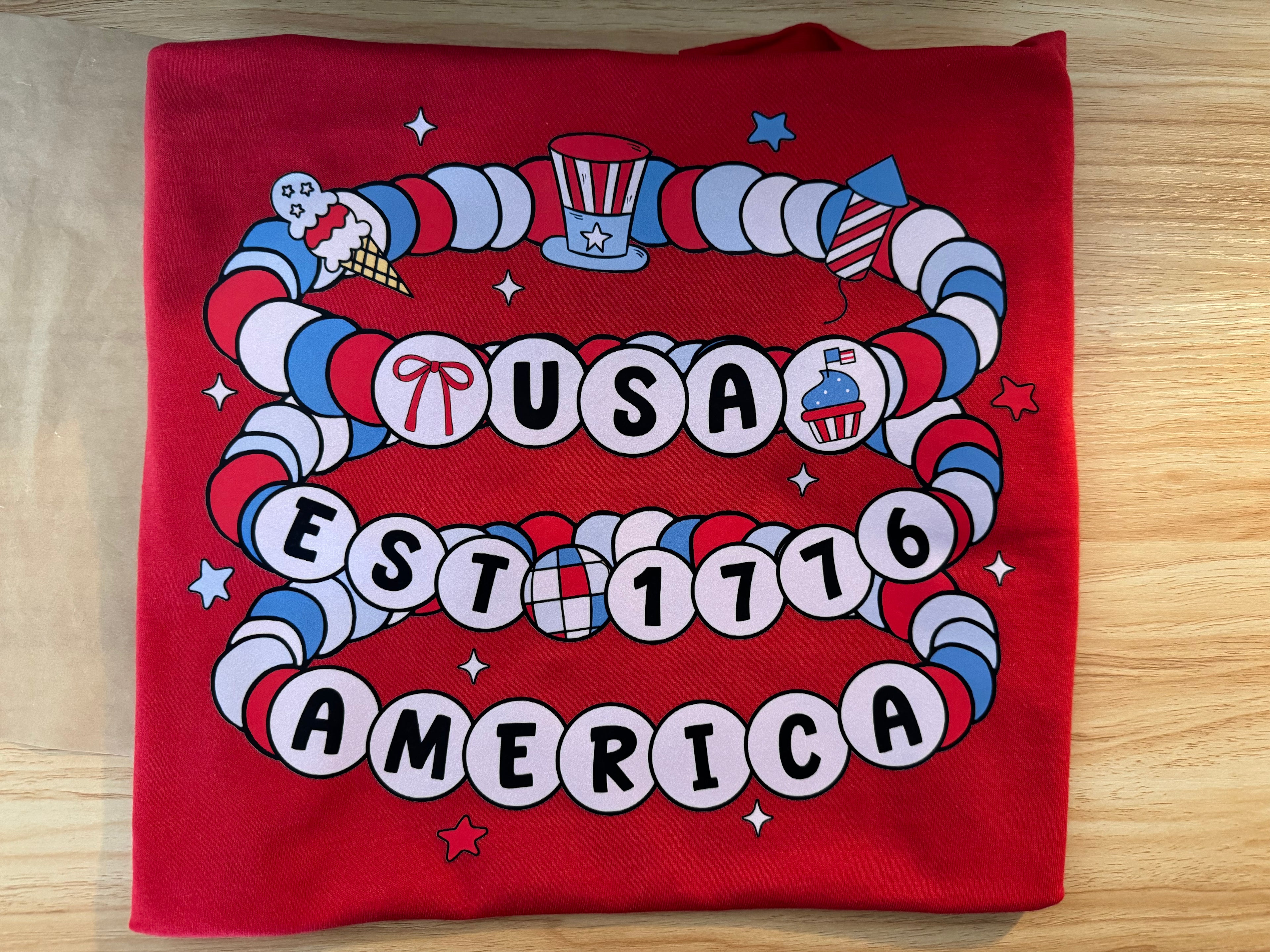 Patriotic Friendship Bracelet Tee