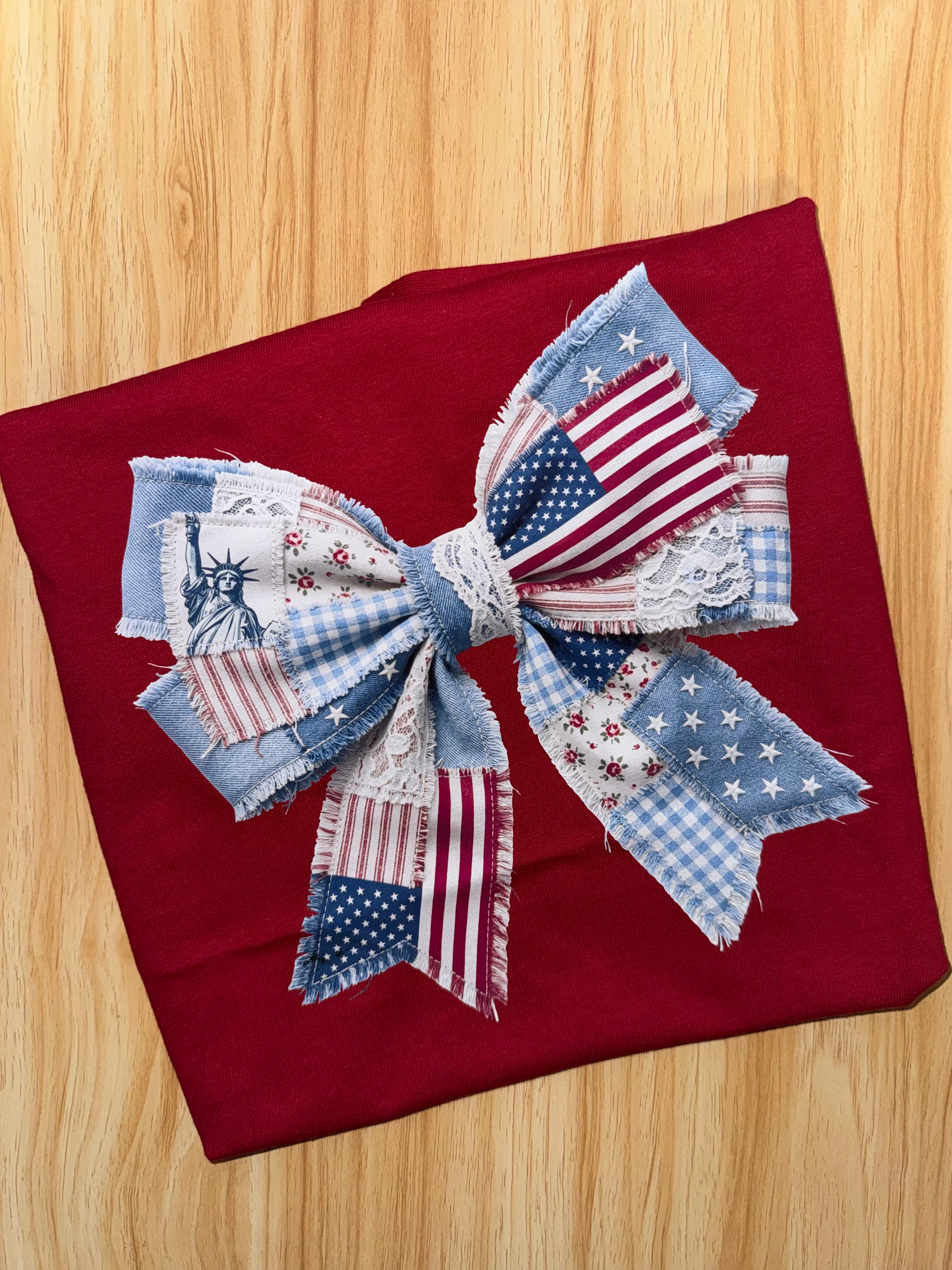 Blue Coquette Bow
